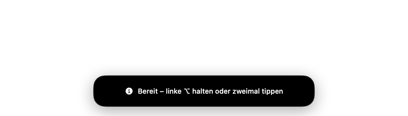 Statusmeldung in der Blase
