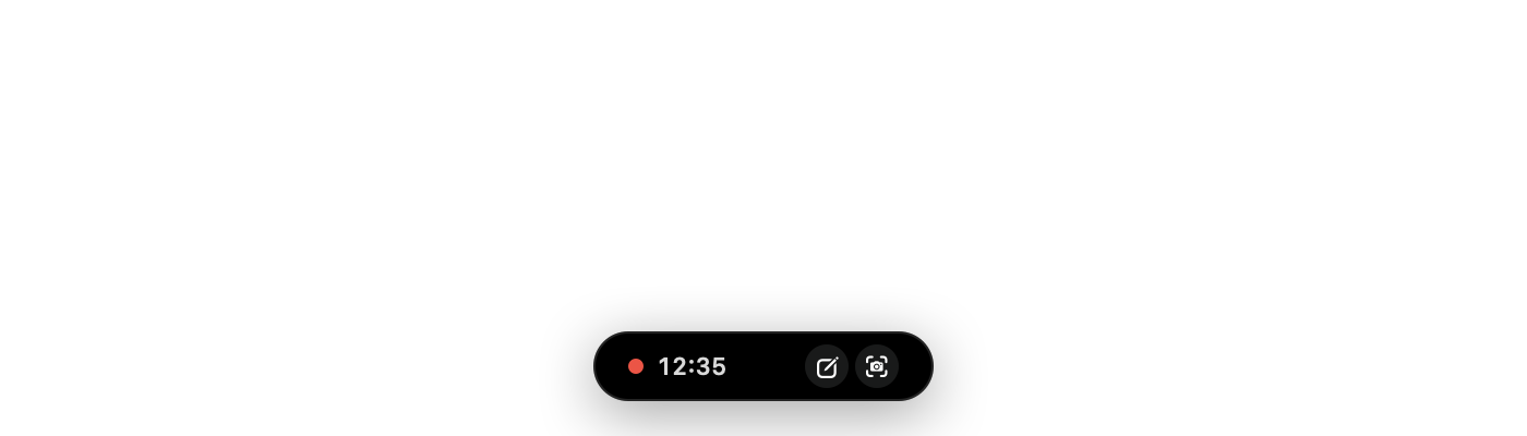 Meeting in the bubble with the pointer on it: Note and Screenshot buttons